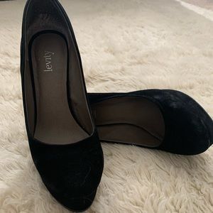 Black sexy suede heels